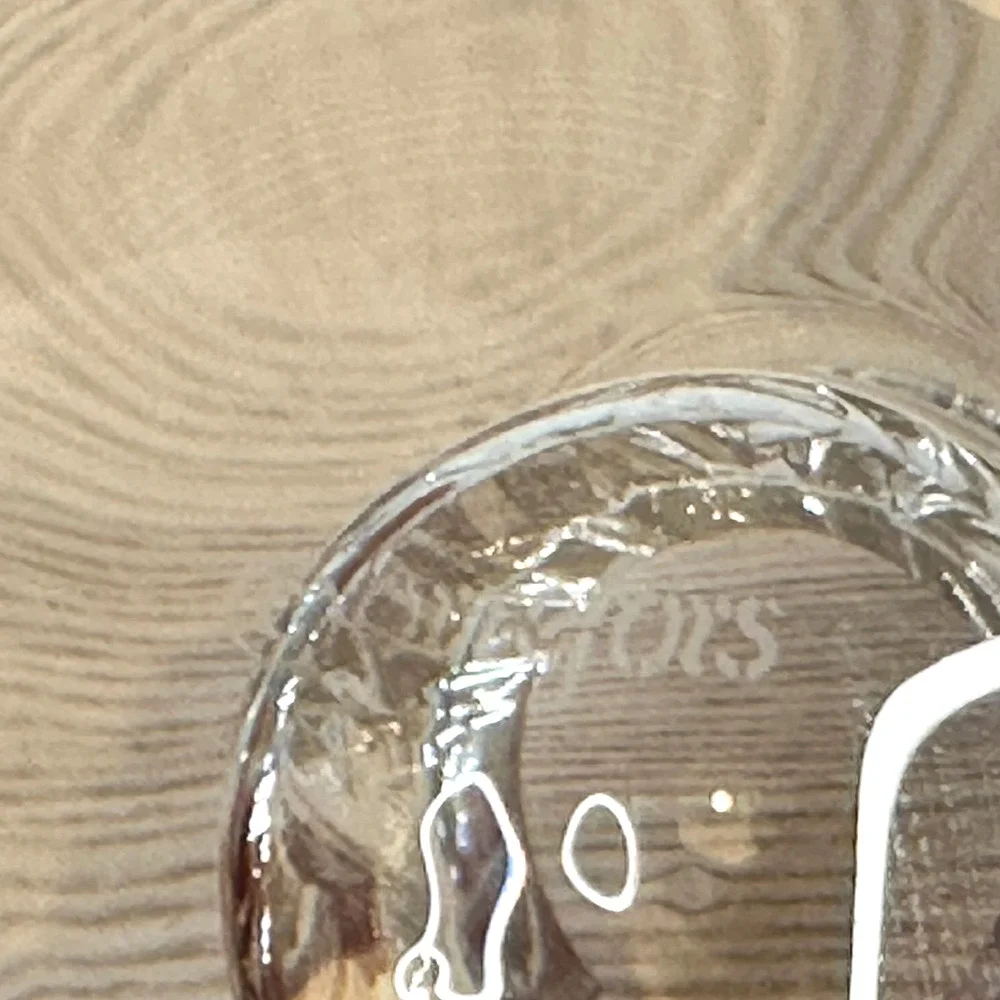 Orrefors Sweden Iceberg Glass Votive Candle Holder Signed Heavy Modern Decor